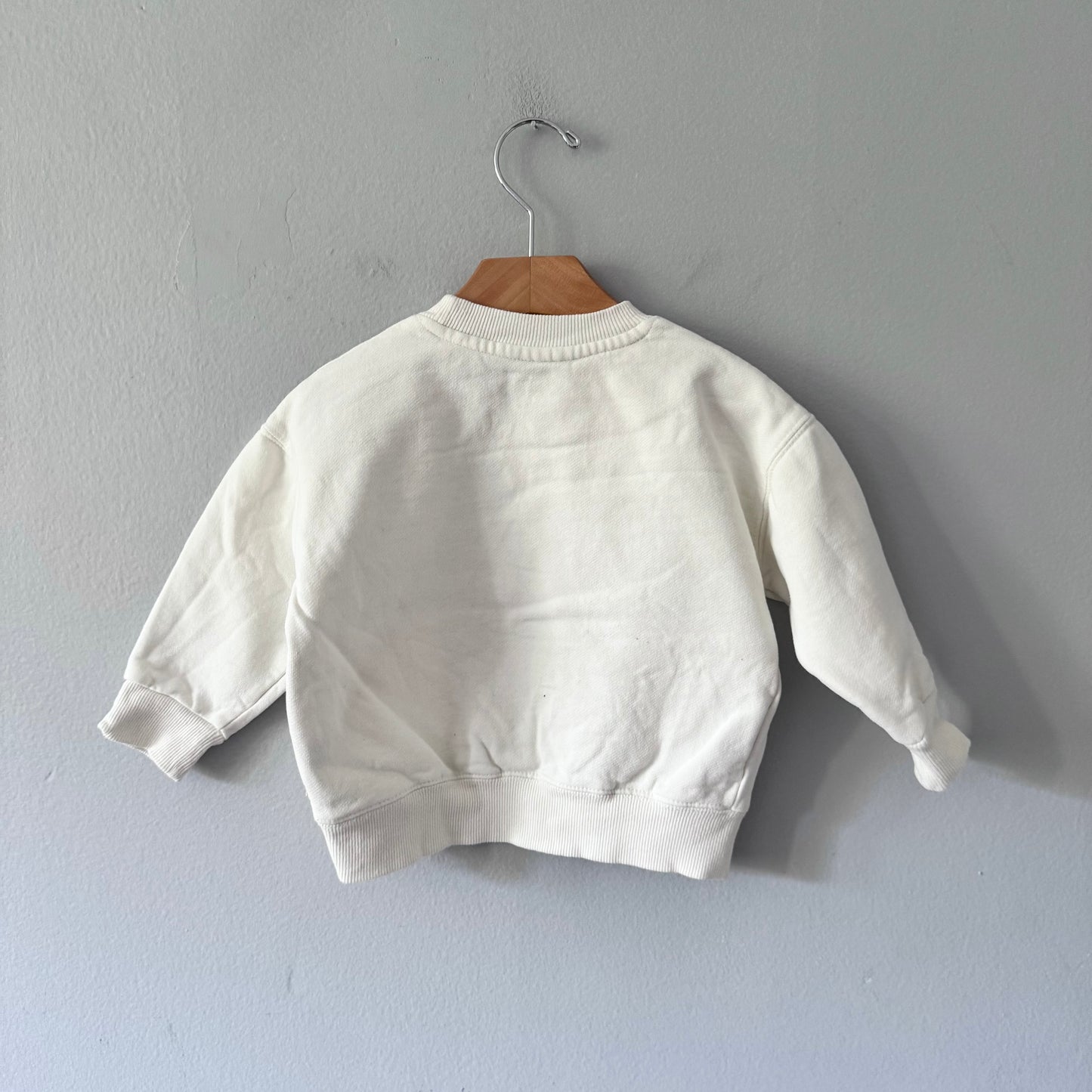 The Littlest / White sweatshirt / 12-18M