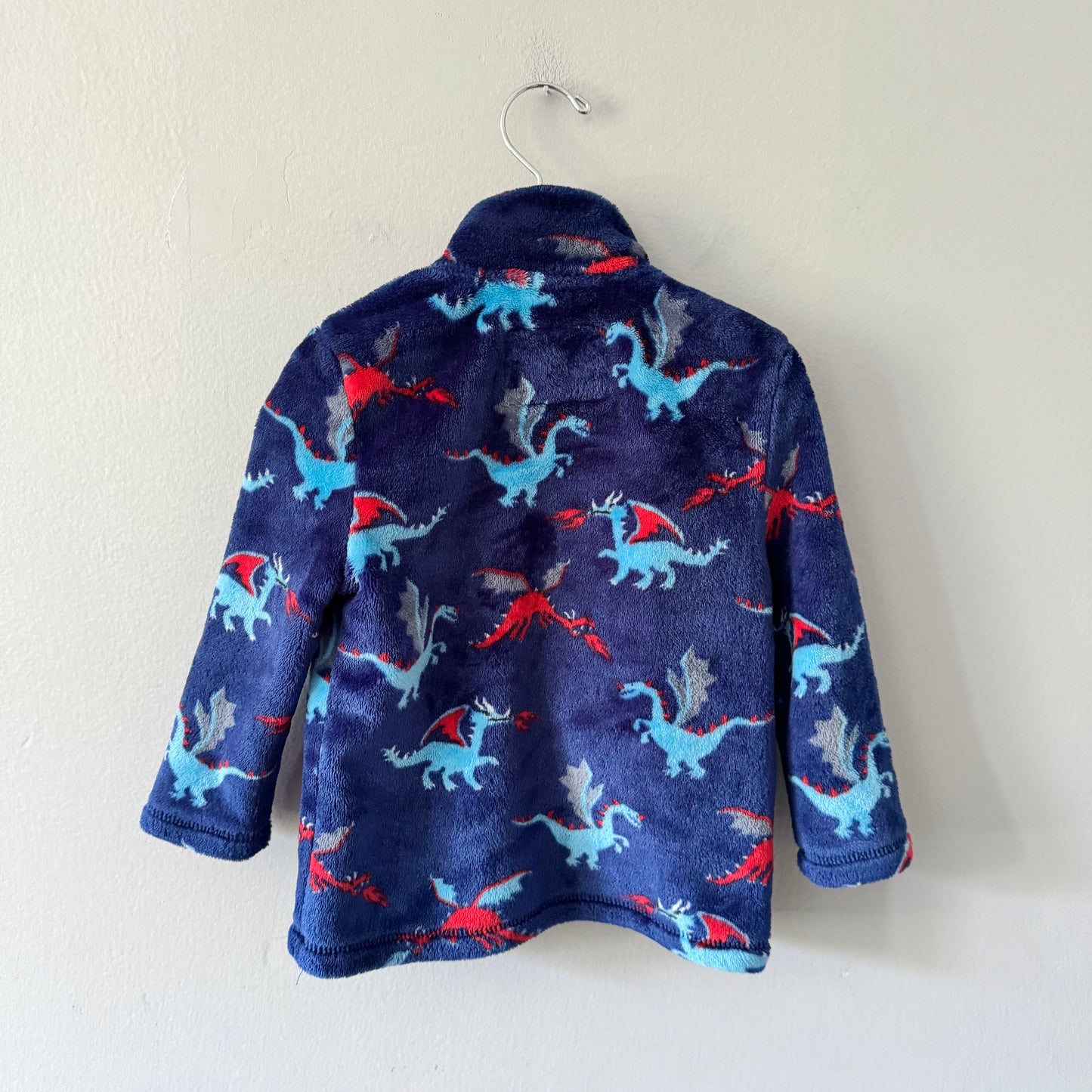 Hatley / Navy dragon zip up fleece / 2Y