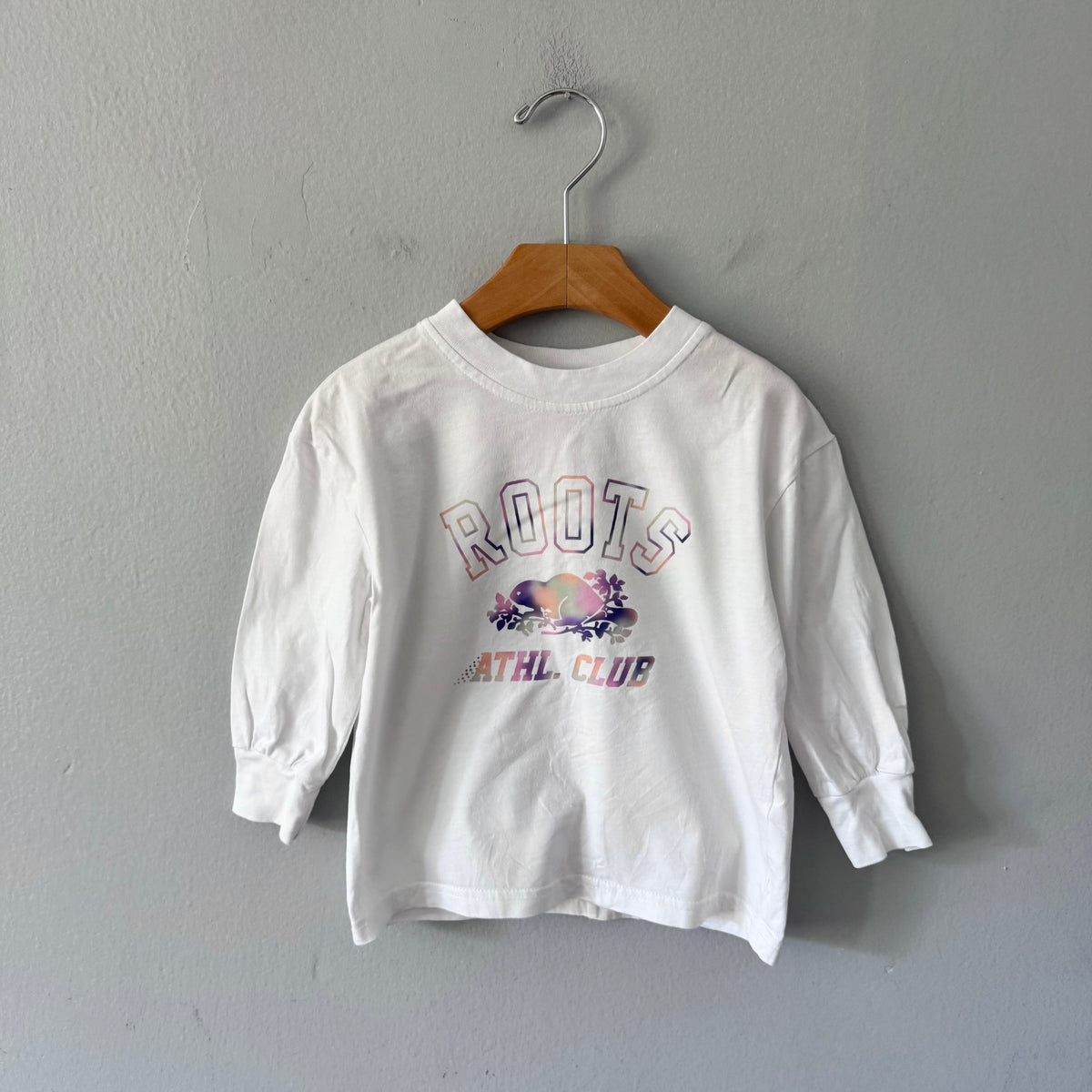 Roots / White long sleeve top / 2T