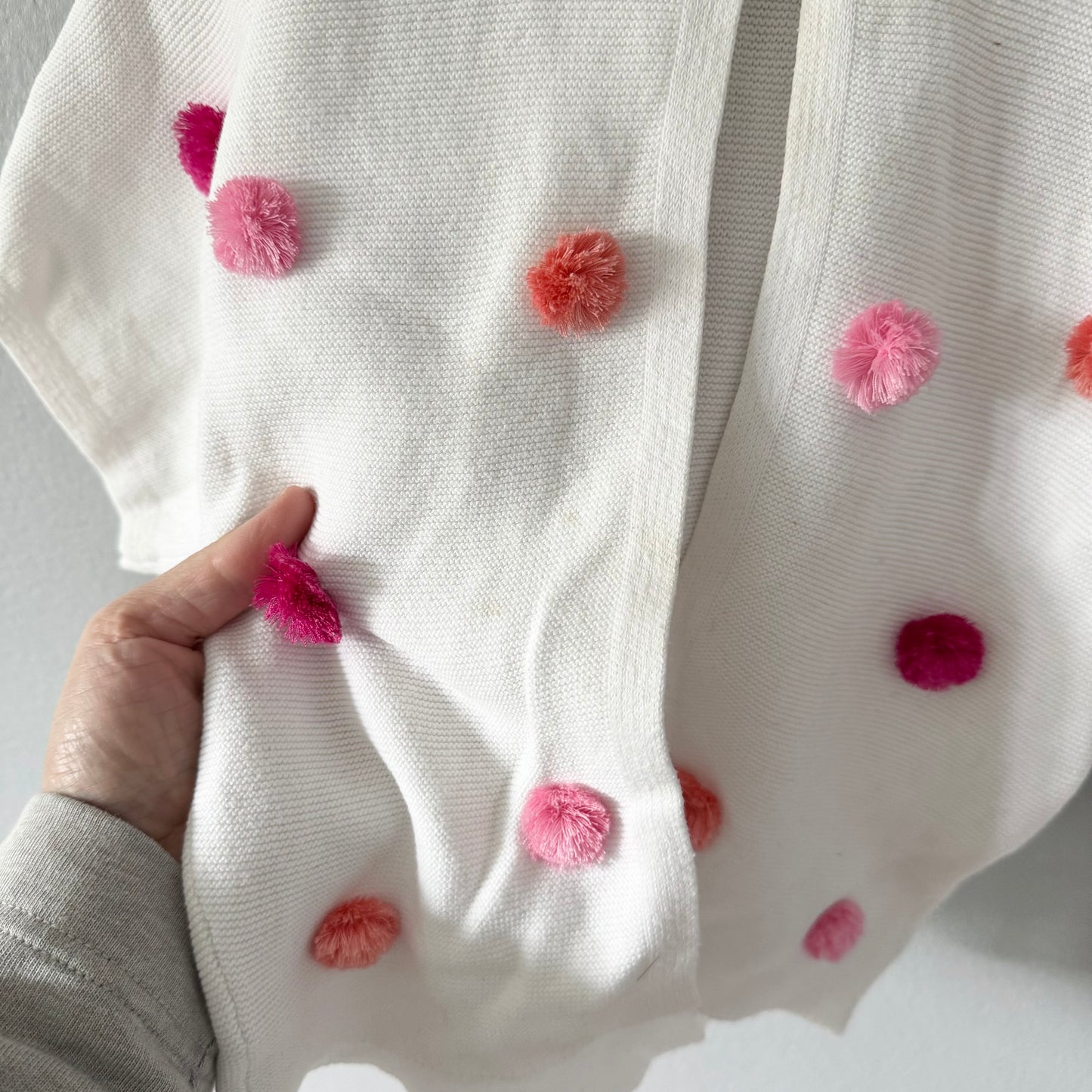 Hatley / Gilet en coton tricoté blanc / 5T