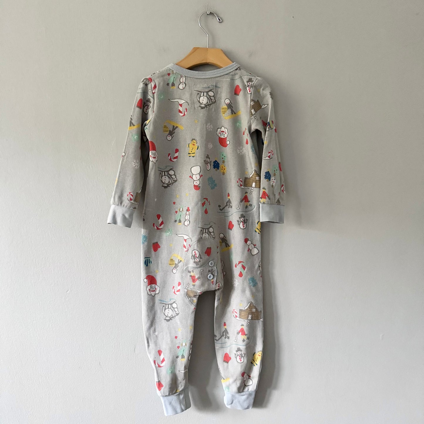 Arborist / Light grey holiday romper / 2-3Y