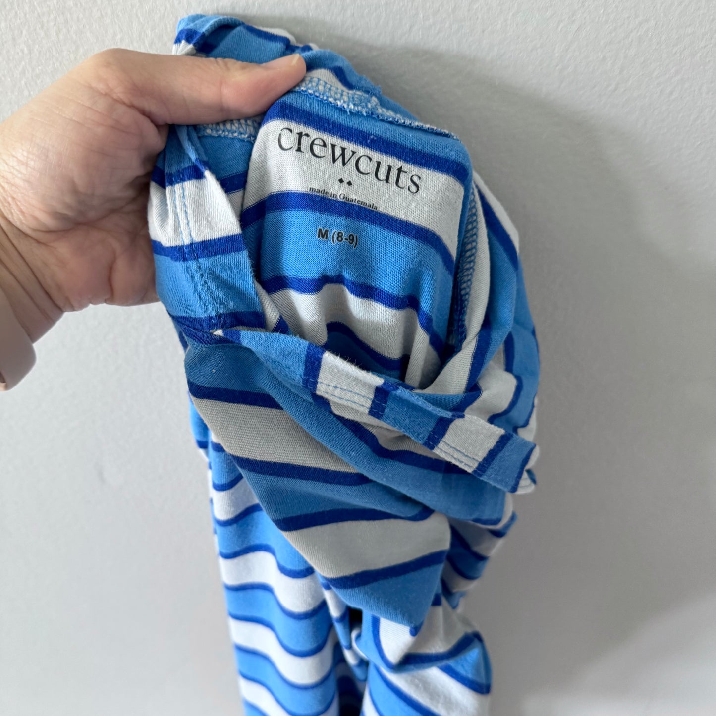 Crewcuts / Haut à rayures bleu et blanc / 8-9 ans