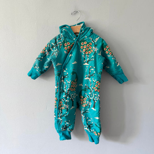 Little Green Radicals / Peacock sherpa lined suit / 6-9M