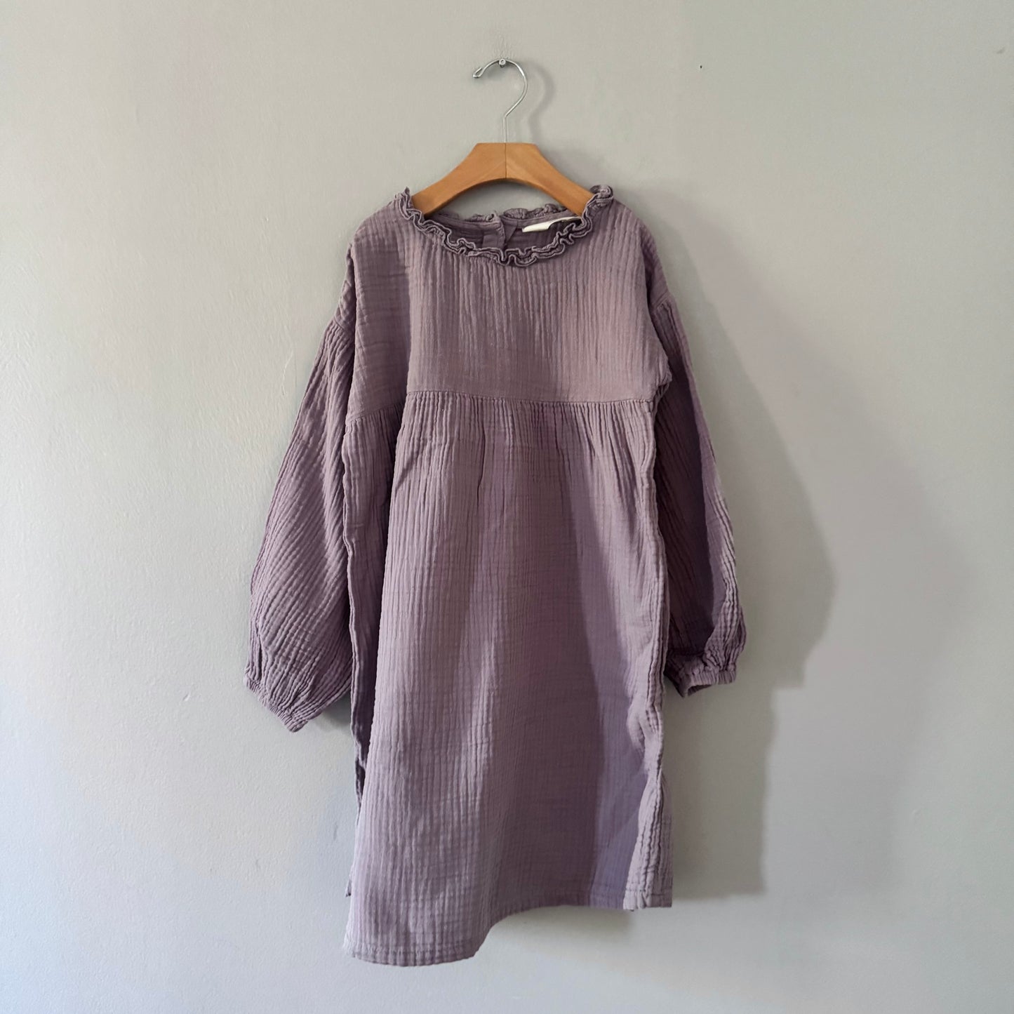 H&M / Purple muslin dress / 8-9Y
