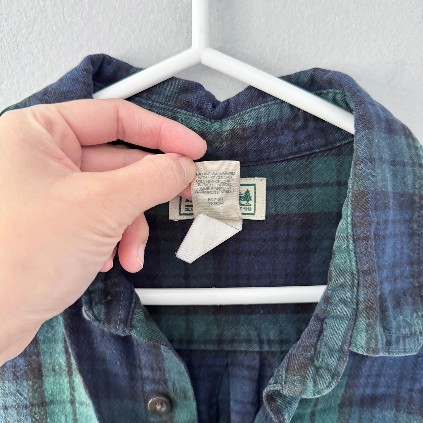 LL Bean vintage / Chemise à carreaux en flanelle / Homme M