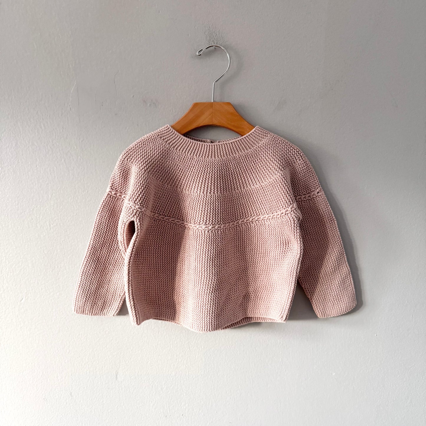 Zara / Light pink cotton knit tunic / 18-24M