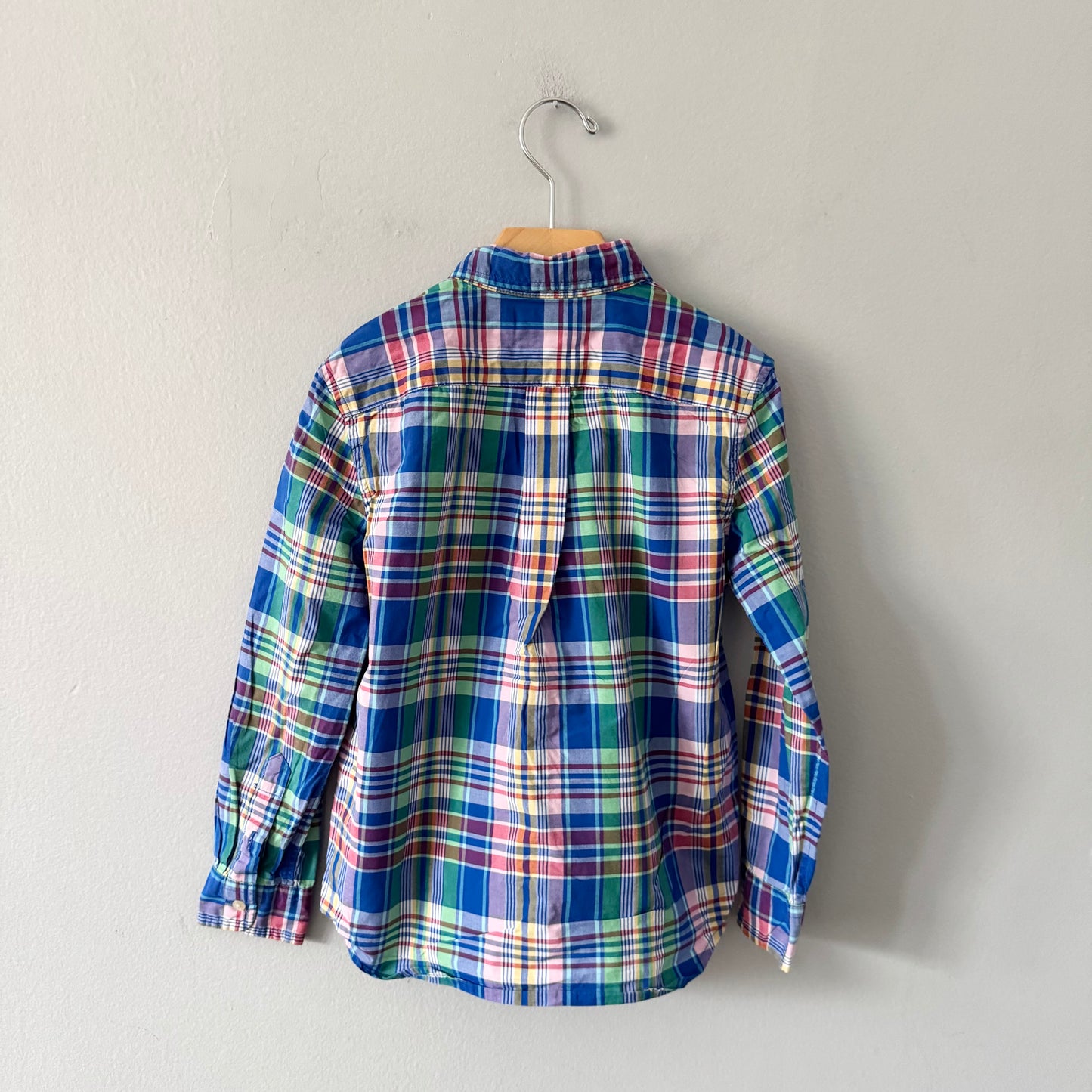 Polo Ralph Lauren	/ Blue green checked dress shirt / 6Y
