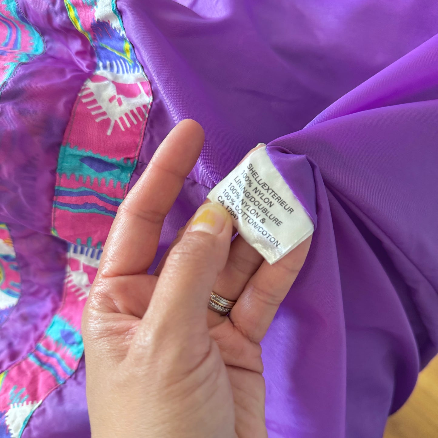 Vintage SOS / Purple zip up nylon jacket / 8(Fits 11-12Y)