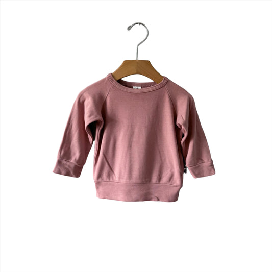 Little & Lively / Long sleeve raglan top -Pink brown / 6-12M