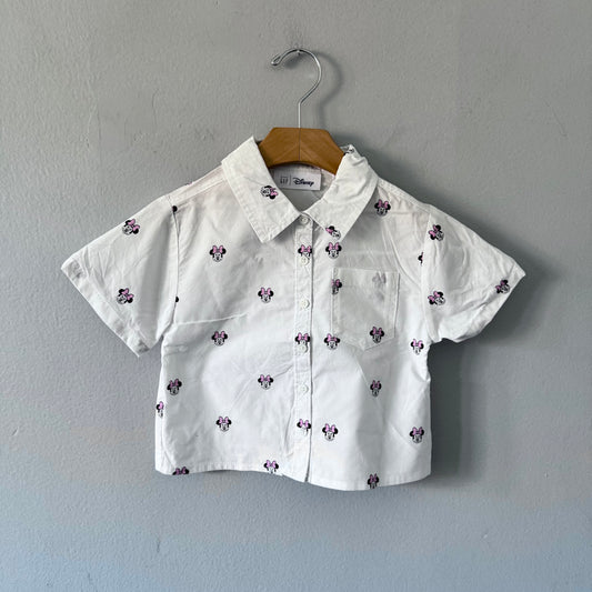 Gap x Disney / White x Minnie shirt / 3Y