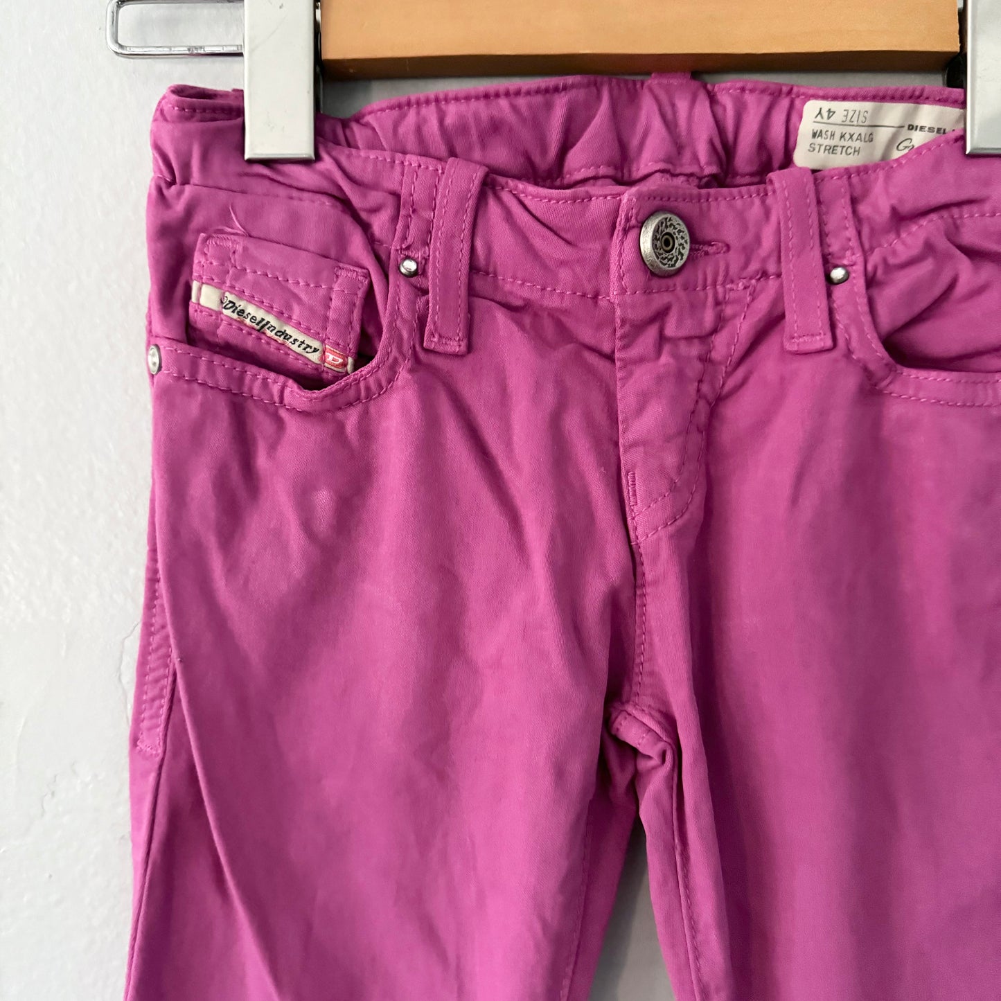 Diesel / Pink purple stretch pants / 4Y