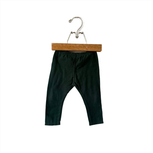 Mini Mioche / Organic cotton leggings - Dark green / 6-12M