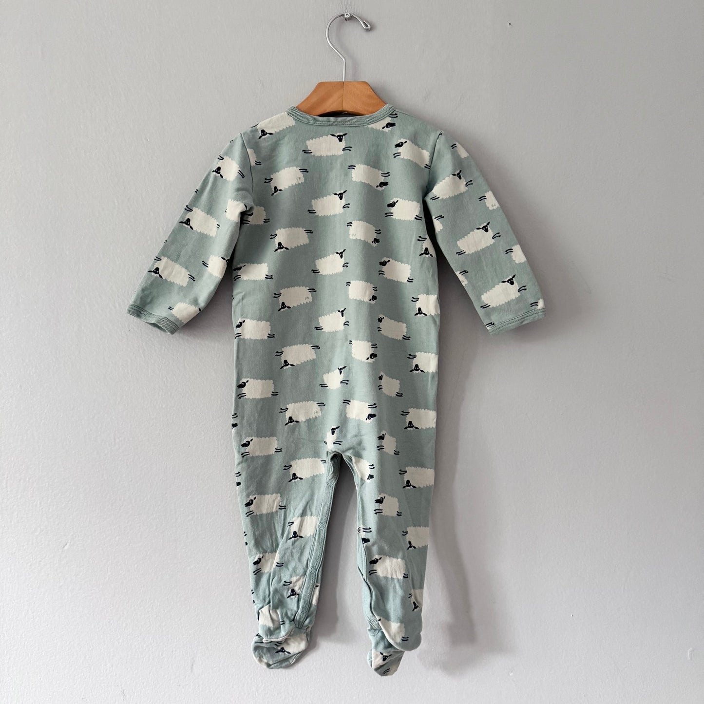 Petit bateau / Sheep long sleeve crew romper / 18M