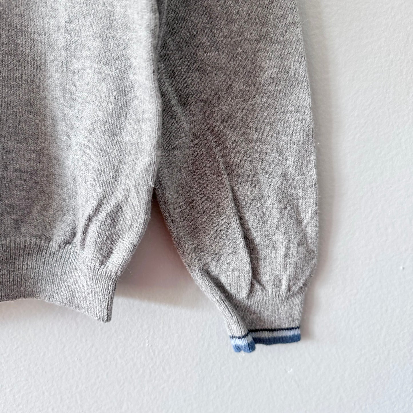 Paul Smith / Light grey cotton x cashmere cardigan / 4Y