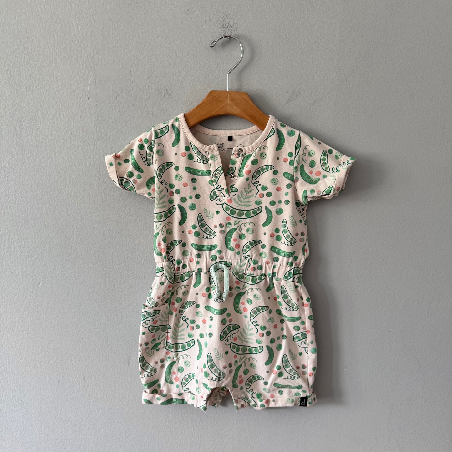 Deux par deux / Bean short sleeve romper / 24M