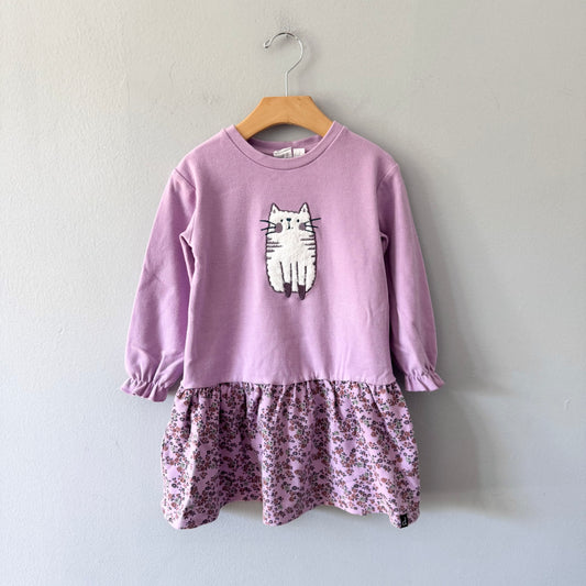 Deux par Deux / Purple floral dress / 4Y