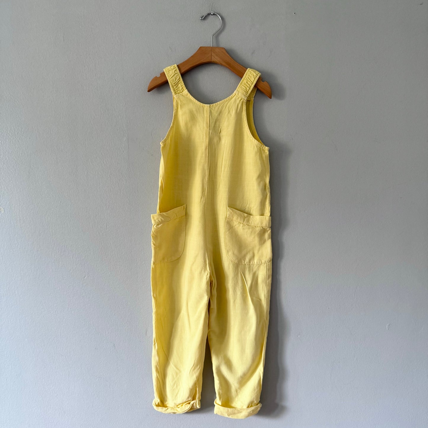 Zara / Yellow viscose overalls / 4-5Y