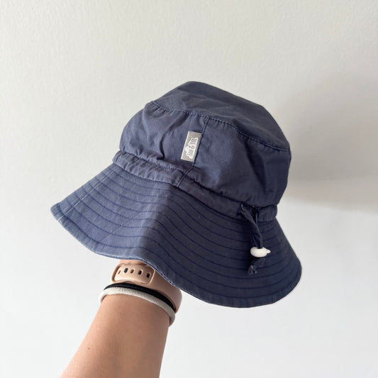 Jan & Jul / Navy cotton bucket hat / L(2-5Y)