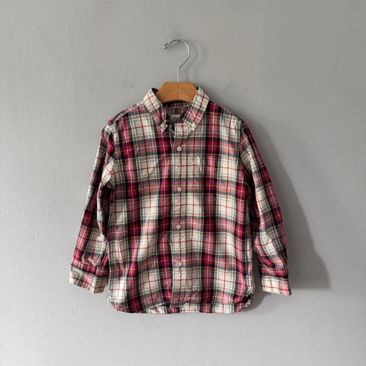 Gap / Chemise rouge et blanche / 4-5 ans