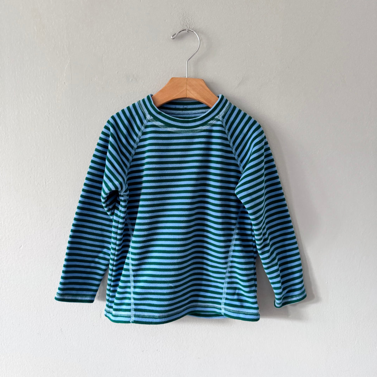 Mec / Blue x green fleece top / 4Y