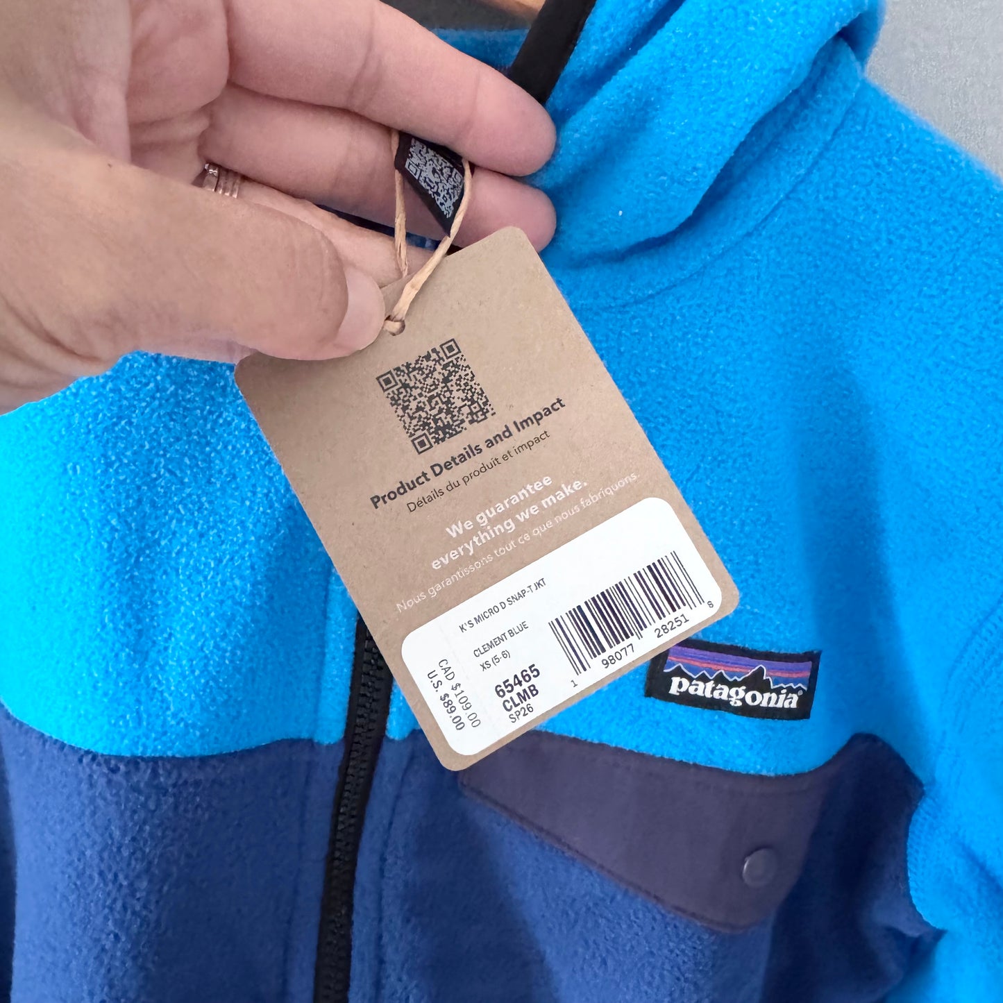 Patagonia / Kids' Micro D Snap-T Jacket / 5-6Y - New with tag