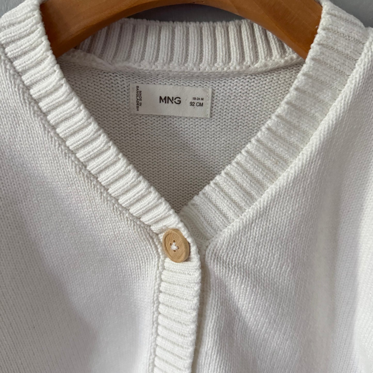 Mango / White cotton cardigan / 18-24M
