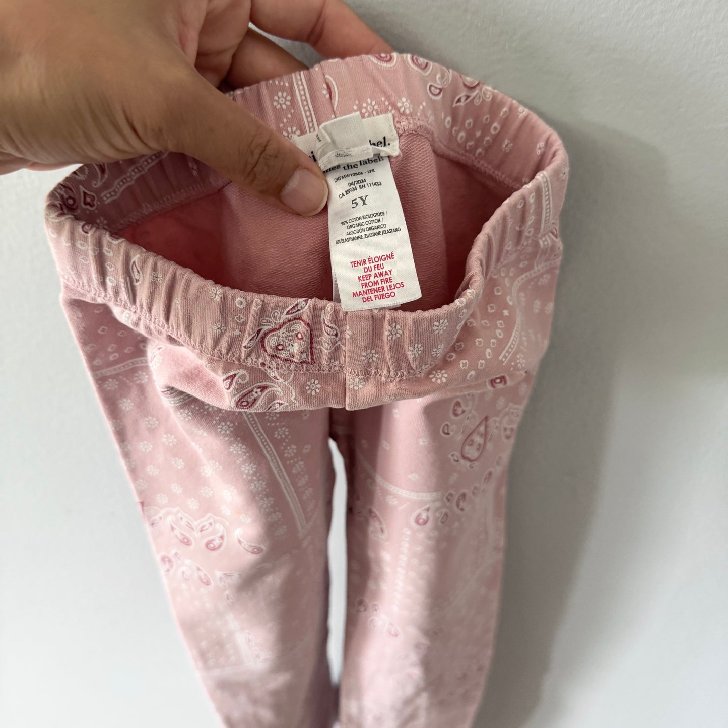 Miles the label / Pink leggings / 5Y