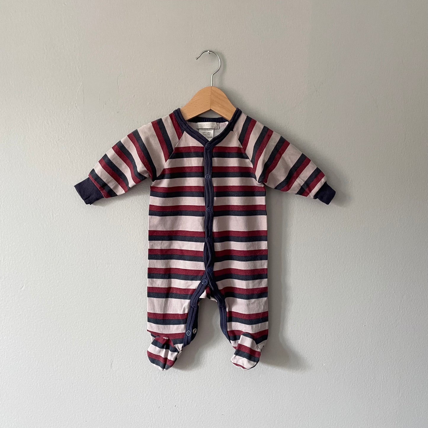 Itty bitty baby / Striped footie / 1-3M