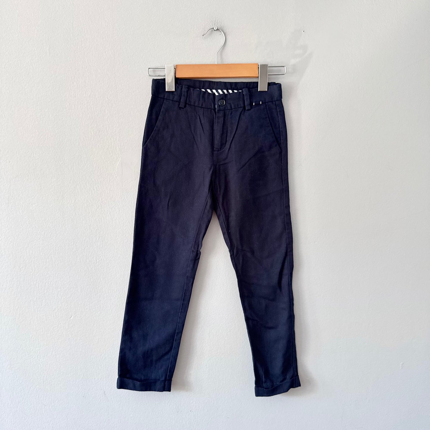 Mayoral / Navy cotton x linen pants / 6Y
