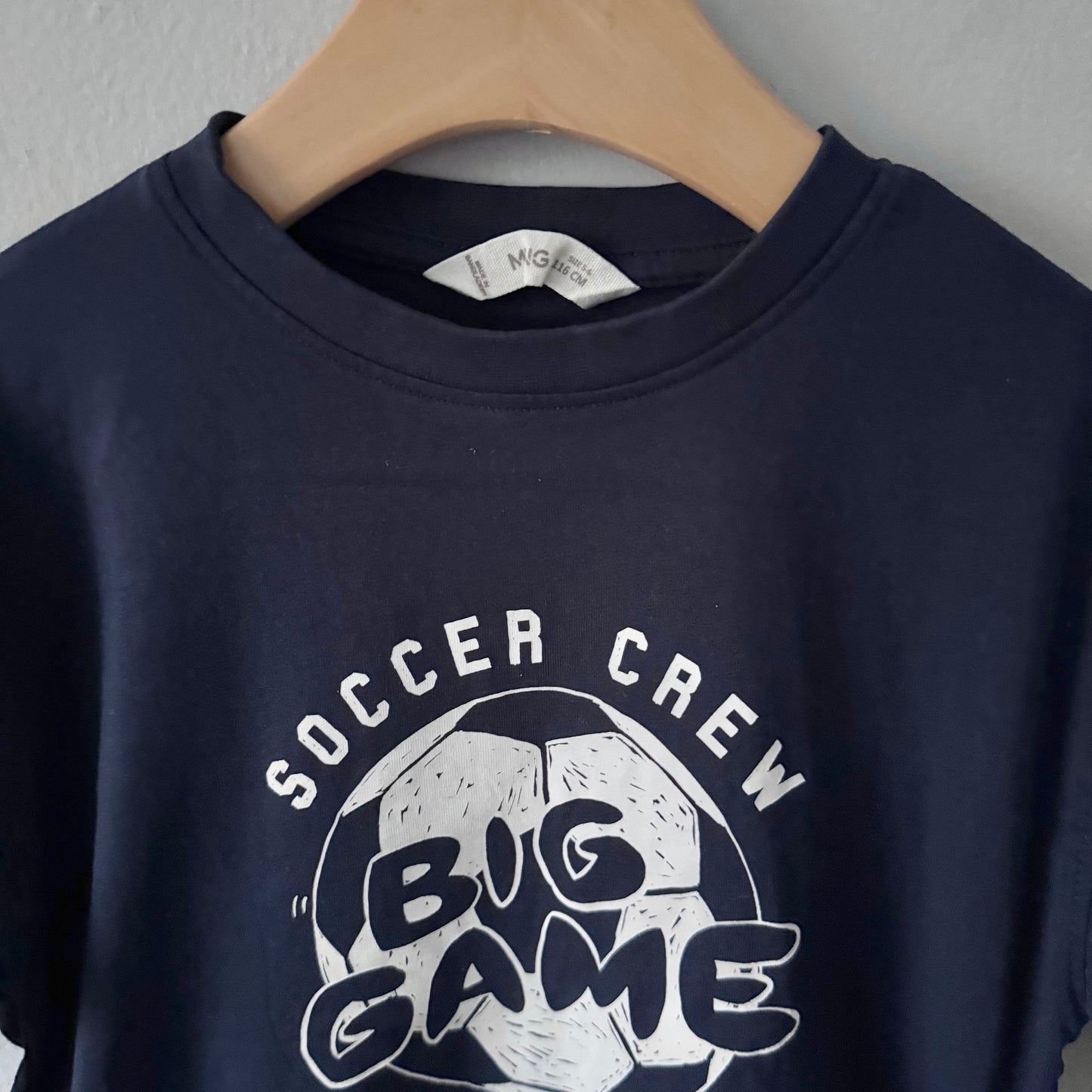 Mango / Navy x Soccer T-shirt / 5-6Y