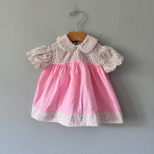 Vintage / Rose x pink blouse dress / 12M