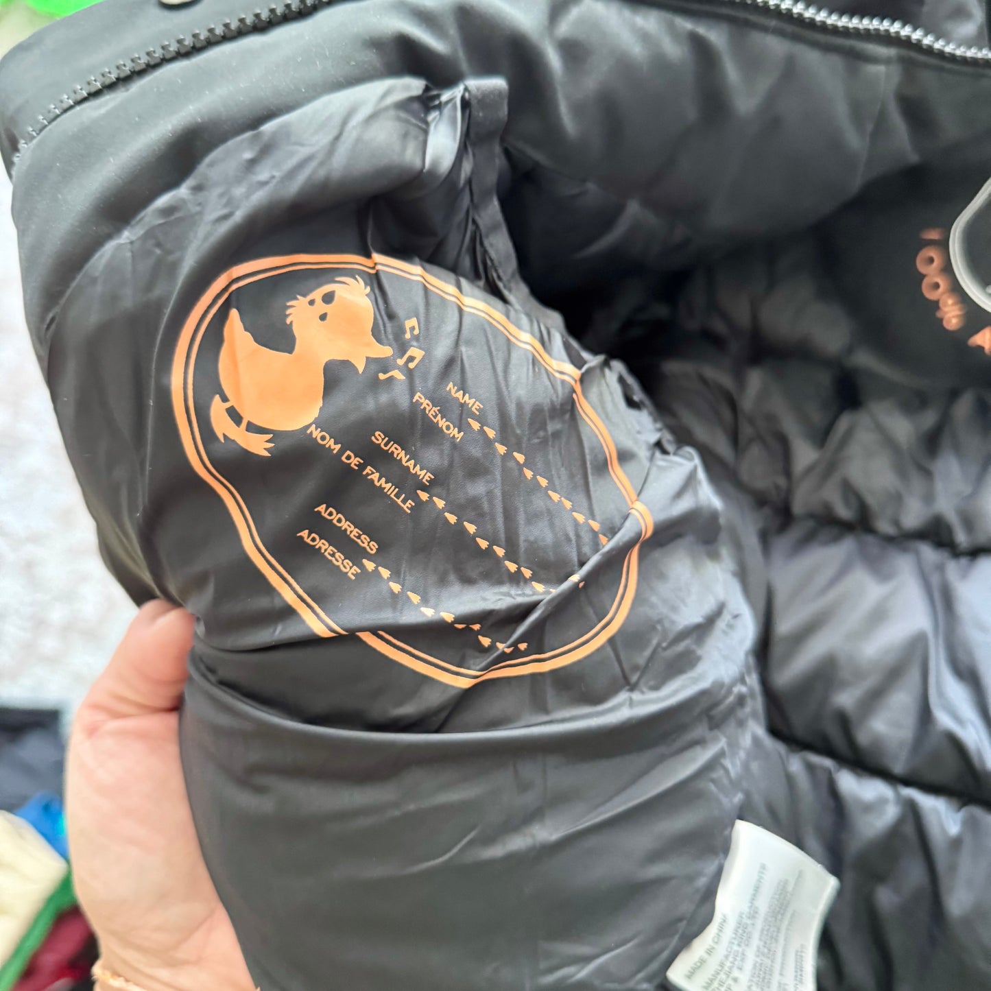 Save the duck / Black arctic jacket / 4Y