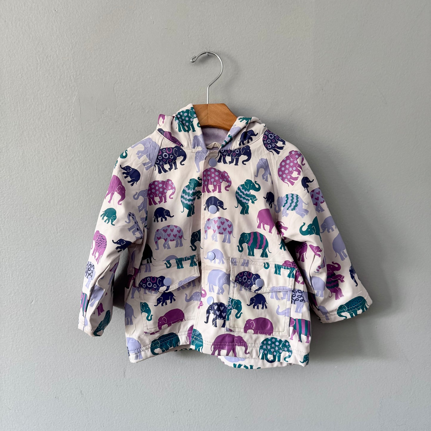 Hatley / Imperméable éléphant blanc / 18M