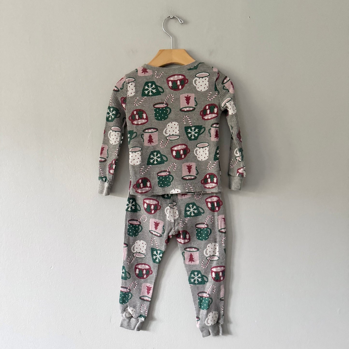 Joe Fresh / Waffle holiday cup pajama set / 2T