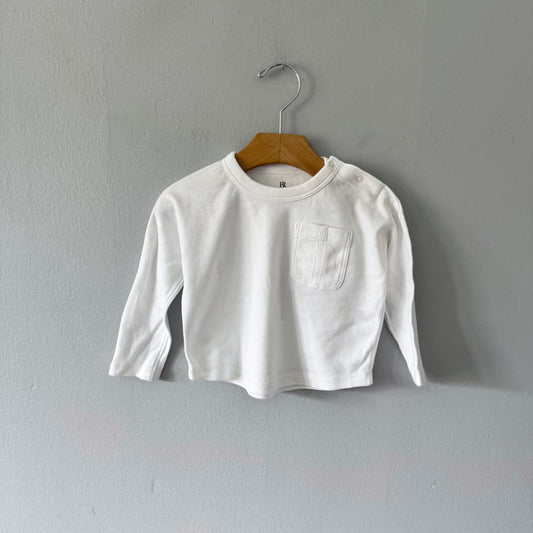 BR Baby / White long sleeve top / 12-18M