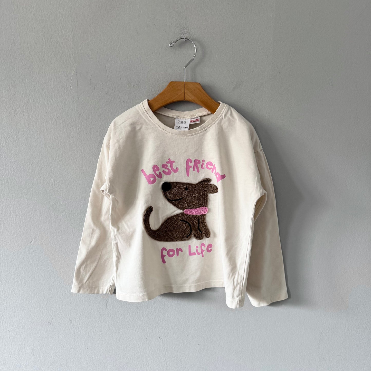 Zara / Haut à manches longues blanc / 5-6 ans