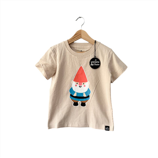 Whistle & Flute / Kawaii Garden Gnome T-Shirt  / 3-4Y