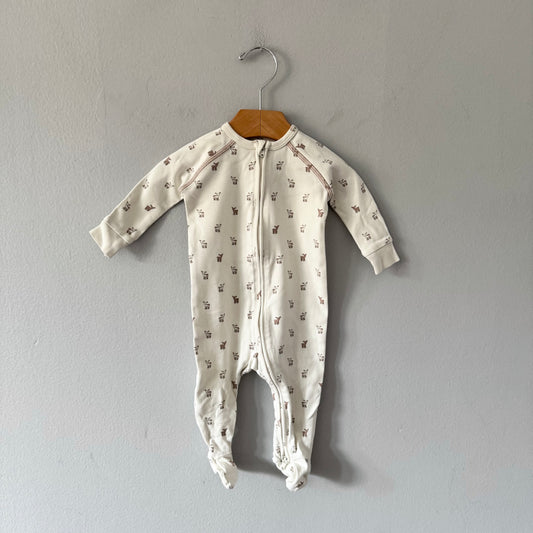 Pehr / White x bambi romper / 0-3M