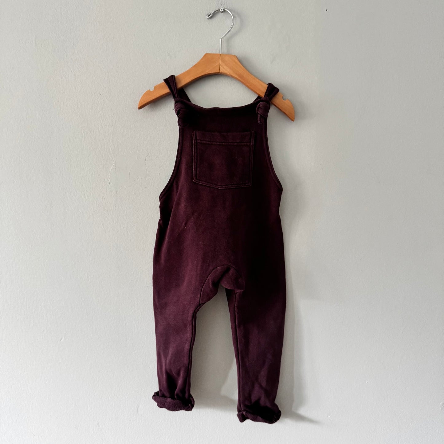 Mini mioche / Burgundy overalls / 18-24M