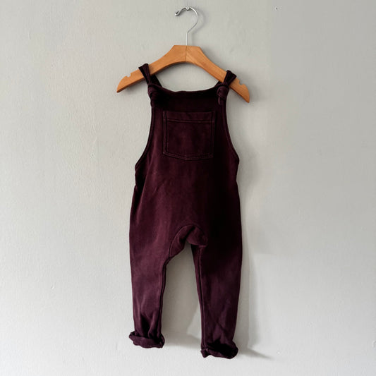 Mini mioche / Burgundy overalls / 18-24M