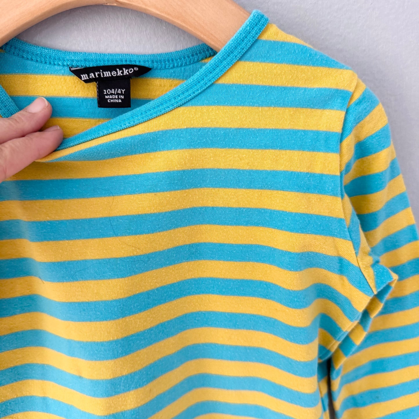 Marimekko / Blue yellow long sleeve / 4Y