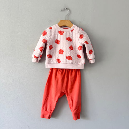 Cat & Jack / Strawberry & orange harem set / 12M