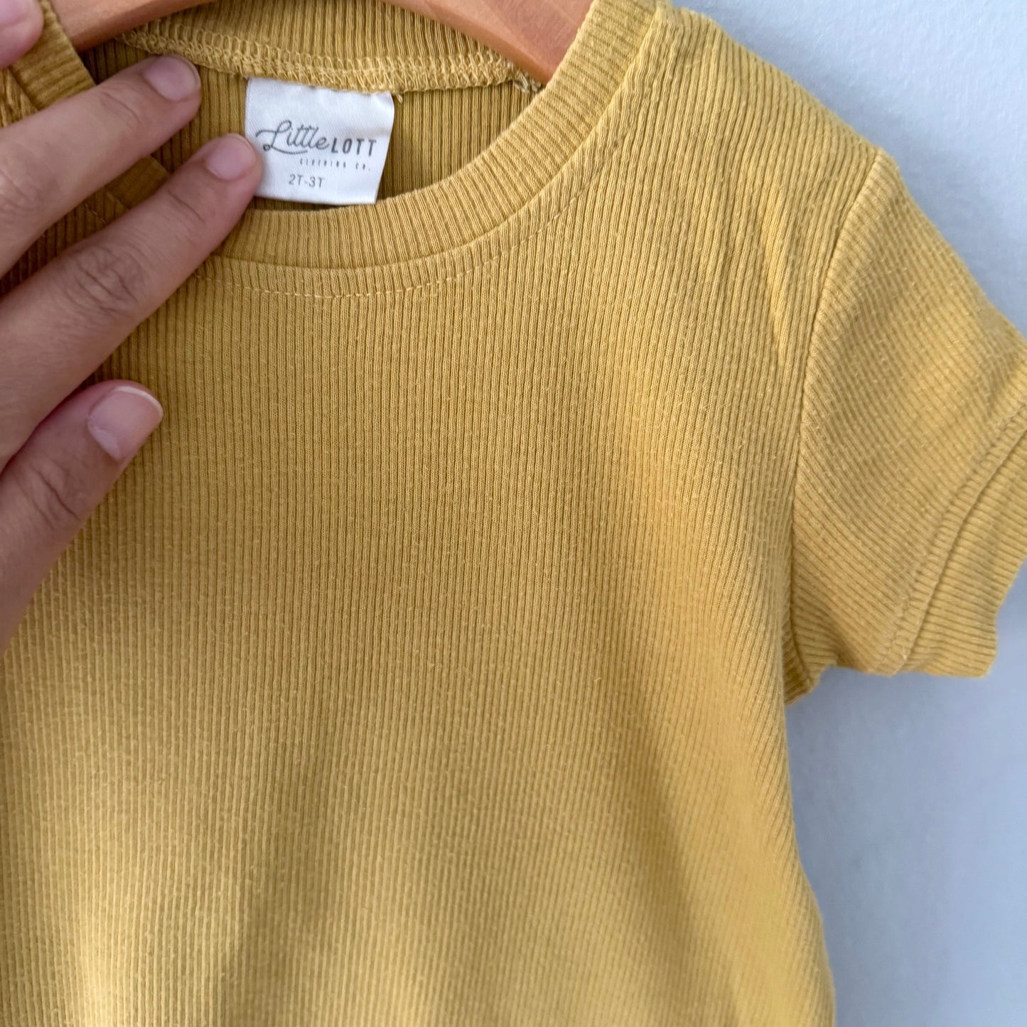 Little Lott / Yellow ribbed set up / 2-3T