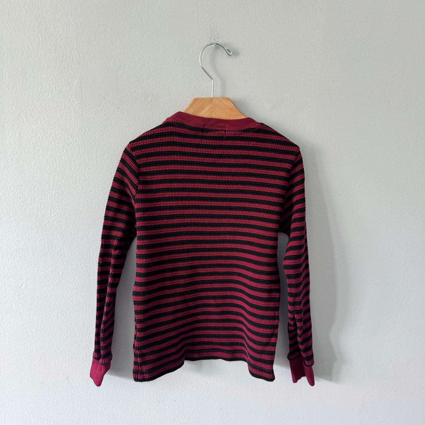 Polo Ralph Lauren / Haut à manches longues gaufré rouge et noir / 5 ans
