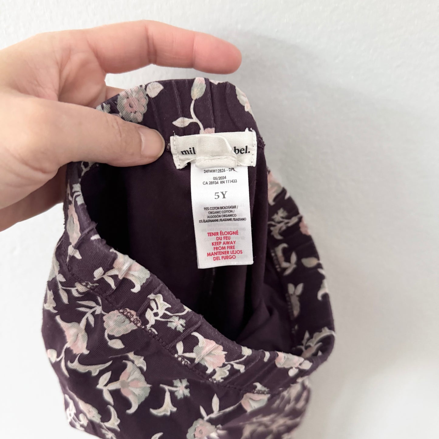 Miles the label / Dark purple leggings / 5Y