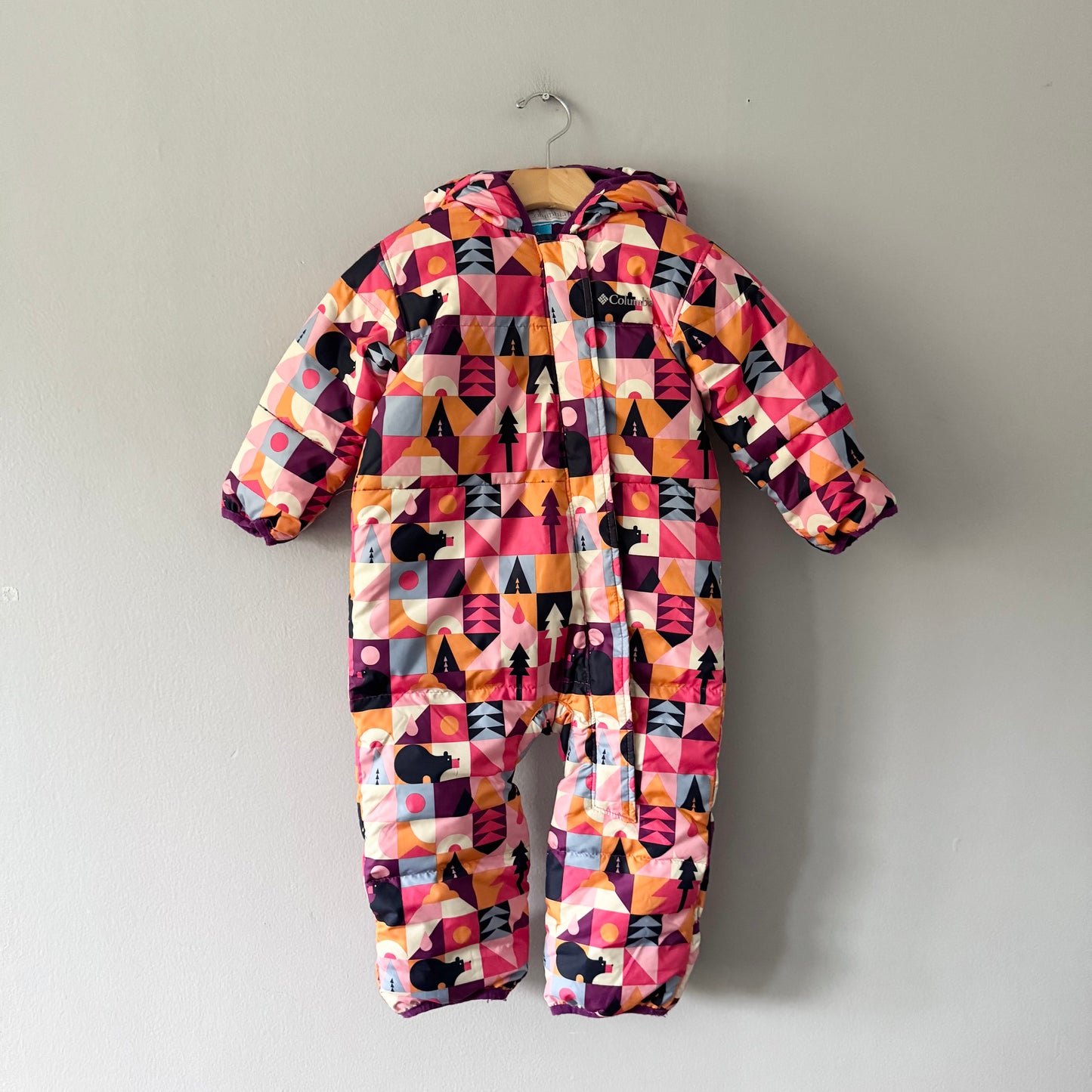 Columbia / Pink orange snow bunting suit / 18-24M