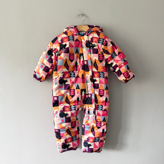 Columbia / Pink orange snow bunting suit / 18-24M