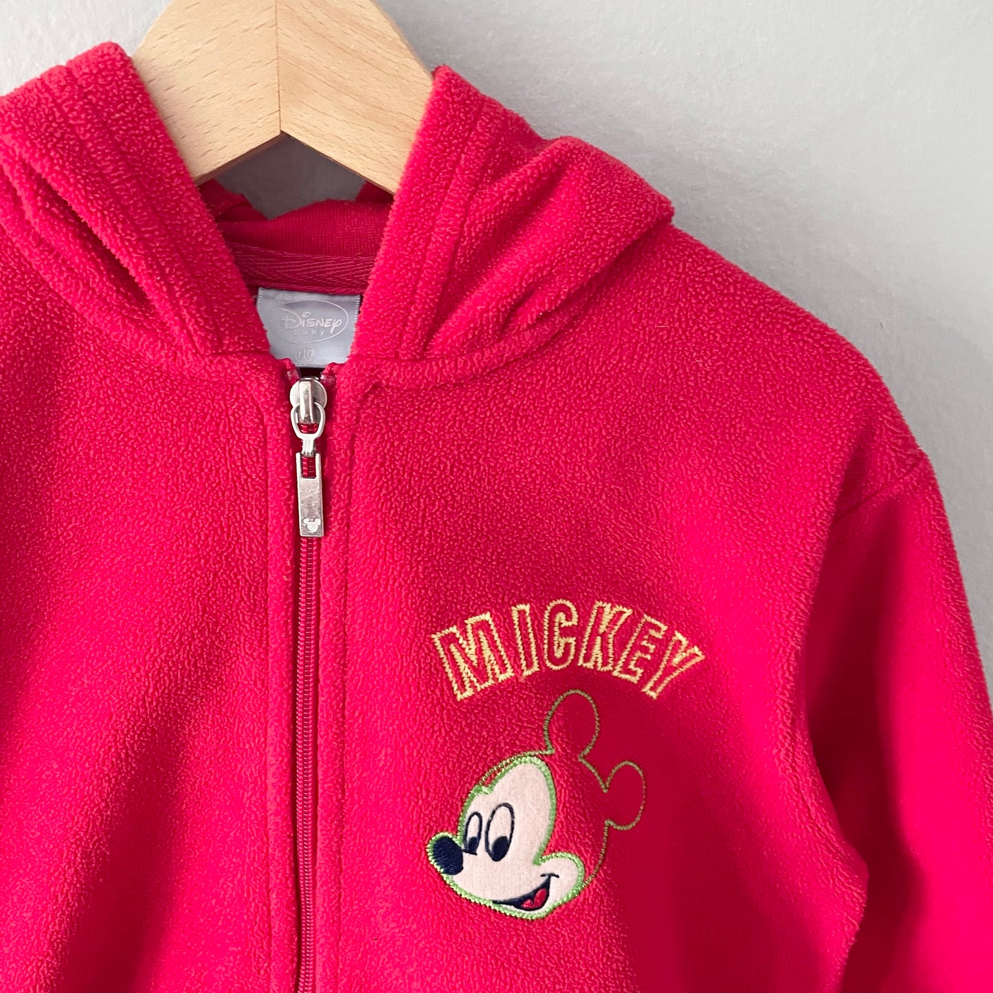 Disney / Red fleece zip up hoodie / 6Y