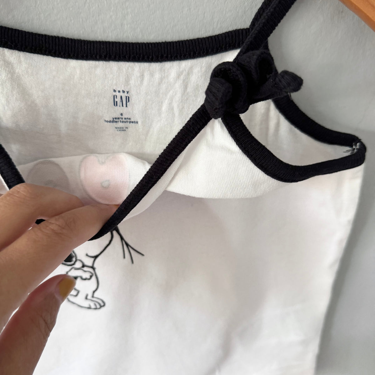 Gap x Snoopy / White cami / 6Y