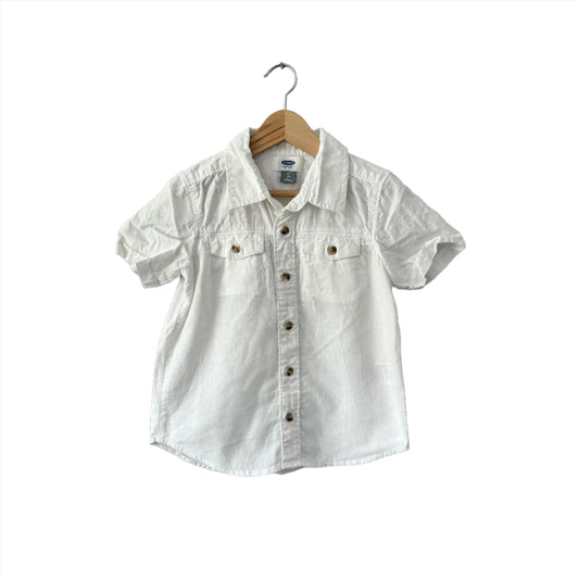 Old Navy / Linen mix short sleeve shirt / 4T